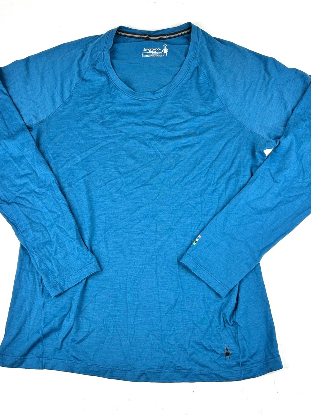 Smartwool Women's Merino 150 Wool Base Layer Shirt Size Large Blue L/S